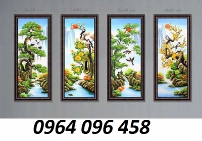 Tranh gạch 3d tứ quý - 843X