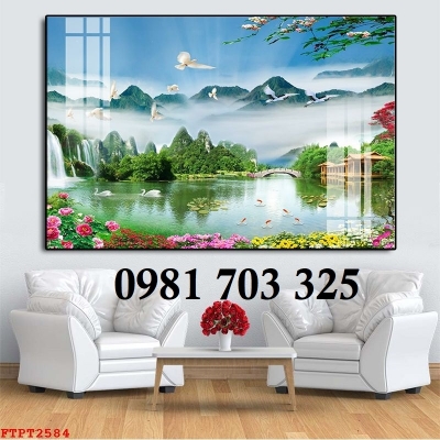 Gạch tranh phong cảnh hữu tình 3d