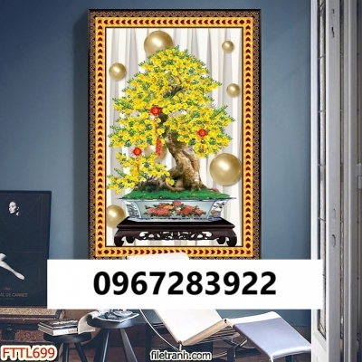 Tranh gạch đẹp trang trí 3D hoa mai