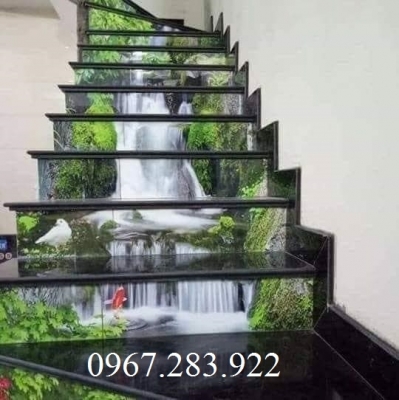 Tranh kính cầu thang-  Tranh 3D trang trí cầu thang