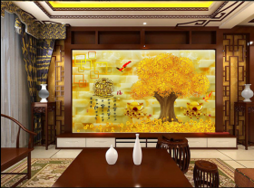 tranh gạch 3d cây mai - SM77