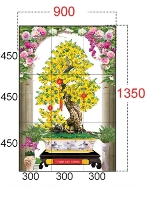 Tranh gạch men 3d cây mai - CNNMM011
