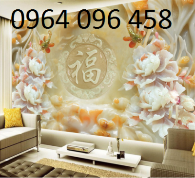 Tranh gạch 3d phòng khách - REW22