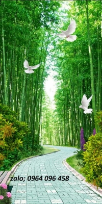 Tranh gạch 3d con đường hàng cây - LGVB6