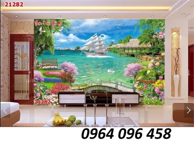 tranh gạch men 3d thiền buồm - SBV33