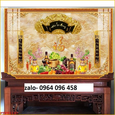 Tranh gạch 3d phòng thờ - gạch tranh 3d phòng thờ - XSX42