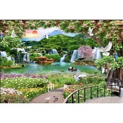 Tranh dán phòng khách - tranh phong cảnh thiên nhiên