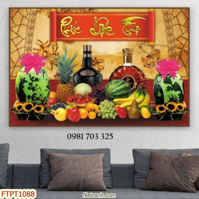 tranh gạch 3d phòng thờ