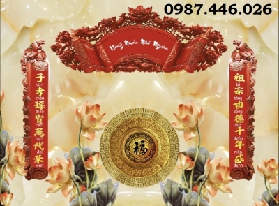 Tranh gạch men phòng thờ đẹp 3d HP8274