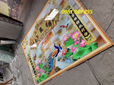 gạch tranh 3d phòng thờ gia tiên