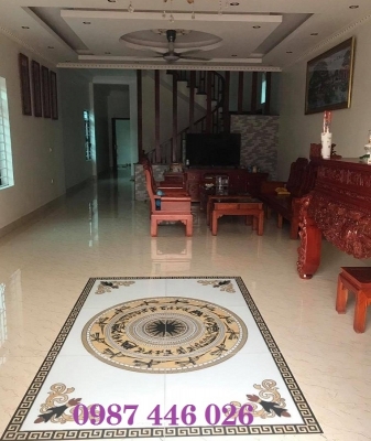 Thảm gạch, gạch nền trung quốc khắc vàng HP7823