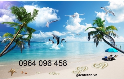 Tranh gạch 3d ốp tường phong cảnh biển - SCX43
