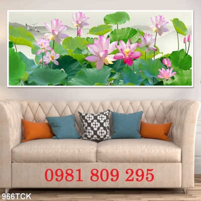 Gạch 3d hoa sen ốp tường - tranh gạch men
