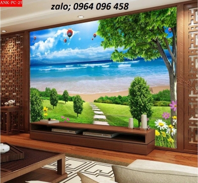Mẫu tranh 3d phòng khách - gạch tranh 3d ốp tường - NBN54