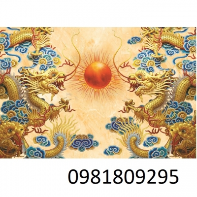 Tranh rồng đỏ, gạch tranh ốp tường