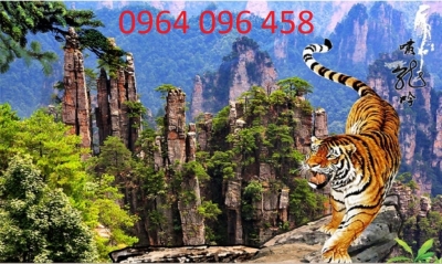 Tranh gạch 3d con hổ - QODX44