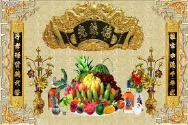 Tranh gạch 3d ốp tường phòng thờ - FHK90-