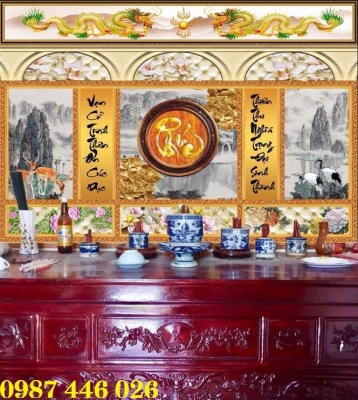 Gạch tranh phòng thờ HP9244