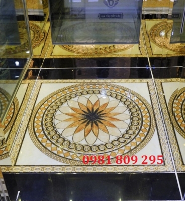 Gạch thảm sàn cầu thang - gạch hoa vàng
