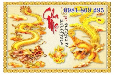 Tranh gạch ốp tường rồng phượng