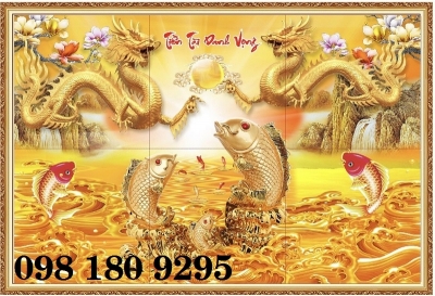 Tranh  3d rồng - tranh gạch men - JF06