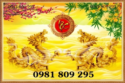 tranh rồng 3d phong thủy - gạch tranh 3d FGH76