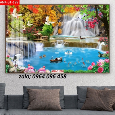 Gạch tranh 3d ốp tường phòng khách - GX221