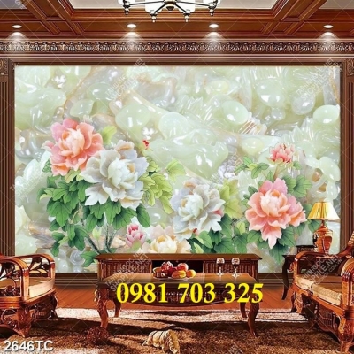 Tranh 3D sứ ngọc, tranh gạch men ốp tường