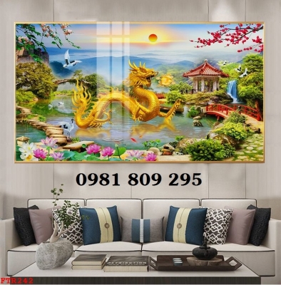 Gạch 3d rồng phong thủy HP809