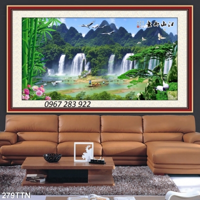 Tranh tường phong cảnh gạch men 3d