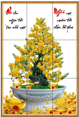Gạch tranh 3d cây mai vàng - FGD3