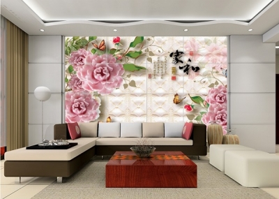 Gạch ốp tường 3d phòng khách sang trọng