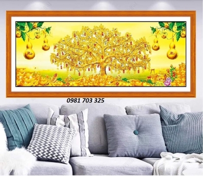 Tranh gạch kim tiền tài lộc 3D