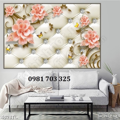 Tranh gạch hoa đẹp nhà
