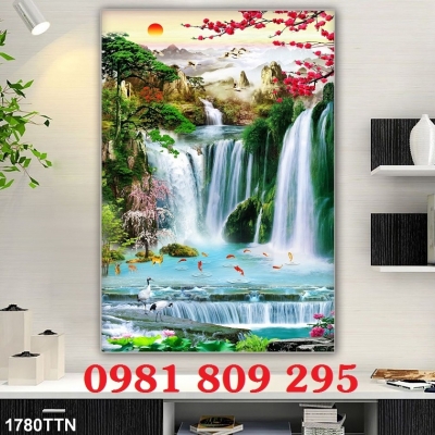 Tranh 3d phong cảnh , tranh gạch ốp hiên nhà