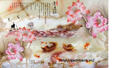 Tranh gạch 3d mẫu tranh phòng khách - 855CV