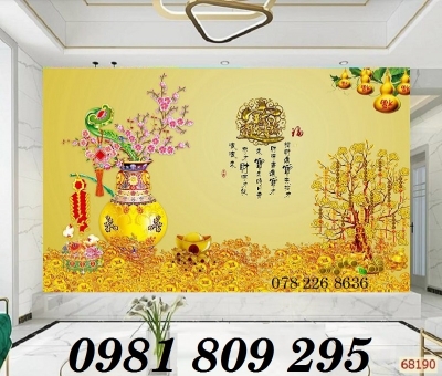 Tranh cây tiền vàng - gạch tranh 3d