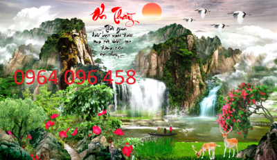 Gạch tranh 3d phong cảnh đồng quê - GFD52