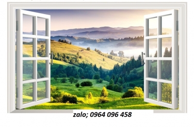 Tranh gạch 3d dán tường cửa sổ - 854CM