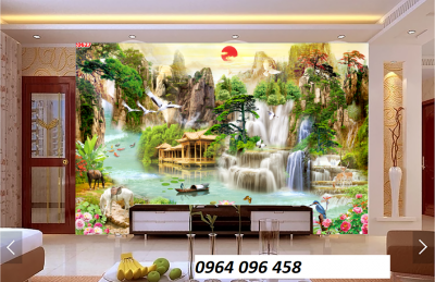 Tranh gạch 3d ốp tường phòng khách - 098MN