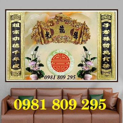 Tranh gạch phòng thờ HN755