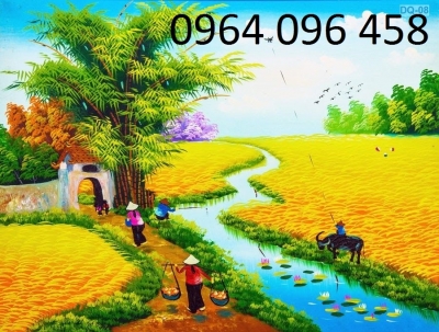 Gạch tranh phong cảnh đồng quê 3d - NCVB93