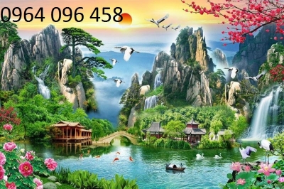 Tranh cảnh đồng quê - tranh gạch 3d ốp tường - HGCV43