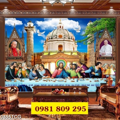 Tranh 3d công giáo , tranh gạch ốp tường đẹp