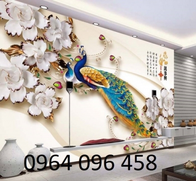 Tranh gạch 3d ốp tường sau ti vi - DSCX4