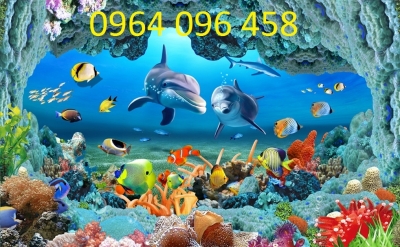 Tranh gạch 3d ốp bể bơi - MXCV43