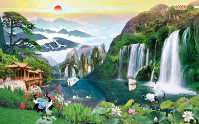 Tranh gạch 3D trang trí phòng DVVC32