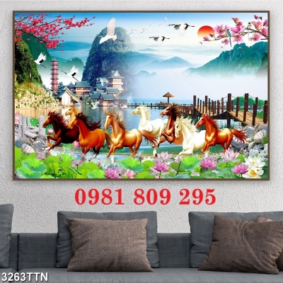 Tranh gạch ngựa , gạch ốp phòng khách