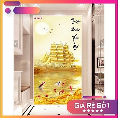 Tranh gạch 3d phong thủy thuyền buồm - SKL69