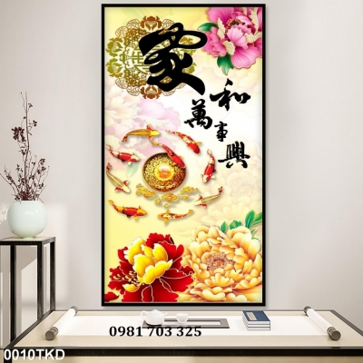 Tranh gạch 3D khổ đứng đẹp